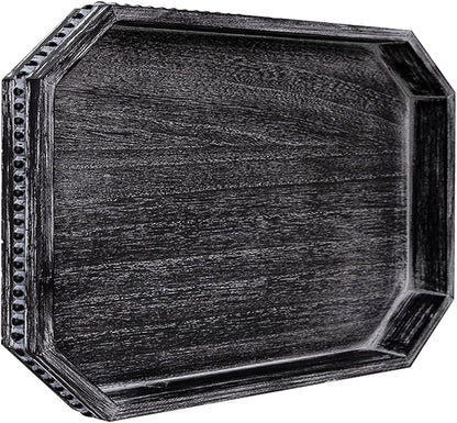 MAONAME Wood Serving Tray, Farmhouse Wooden Tray by MAONAME