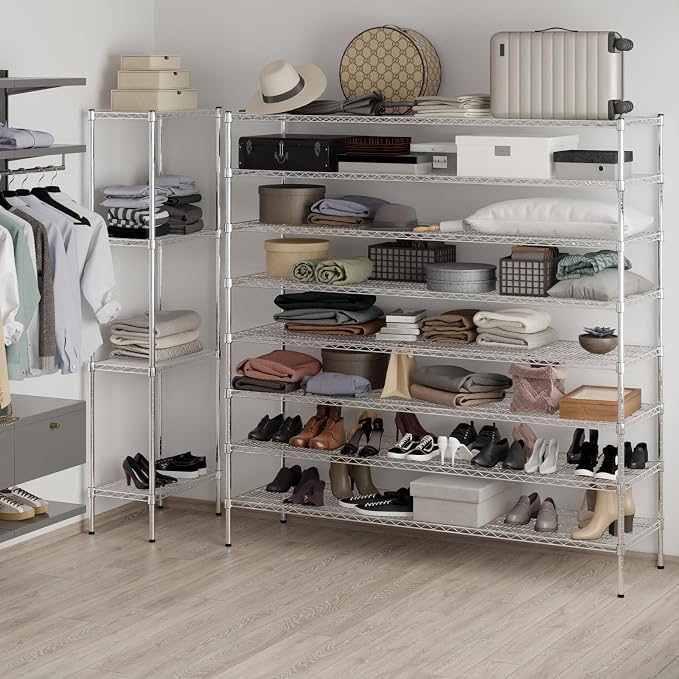 21" Deep x 72" Wide x 74" Height Wire Shelving Kit | 8-Tier | NSF Commercial - Image 5