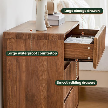 Turtle&Myrtle Fluted 3 Drawer Dressers - Image 8