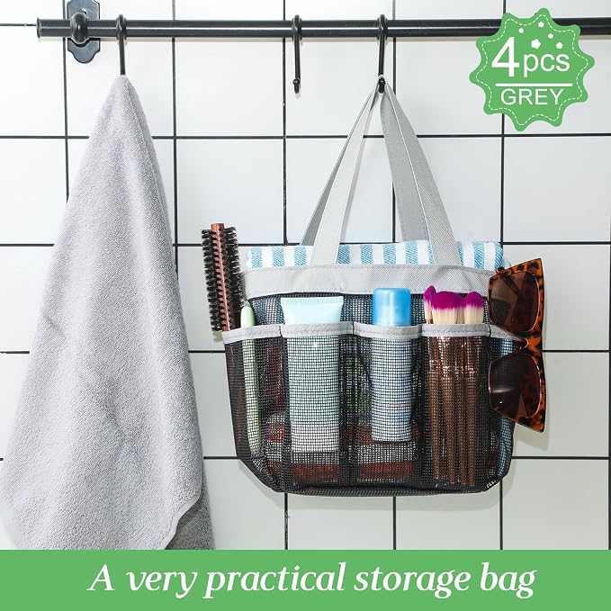 Hillban 4 Pcs Mesh Shower Caddy Portable Shower Caddy - Image 7