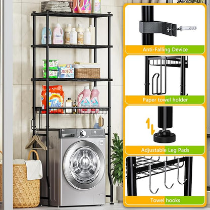 Mlinavn Over-The-Toilet Storage Rack, 4-Tier Bathroom Organizer Shelf Over - Image 6