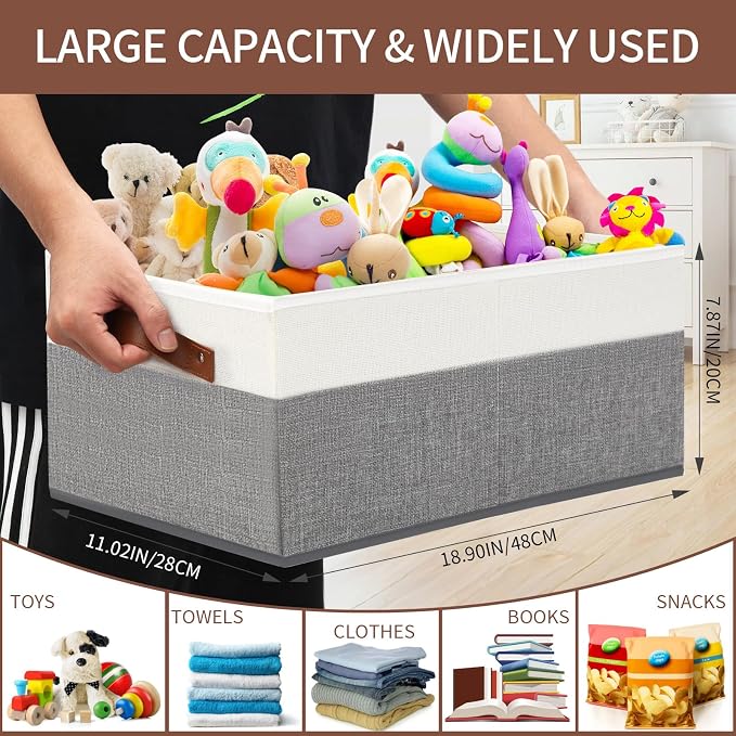6 Pack Closet Storage Bins, Storage Baskets - Image 3