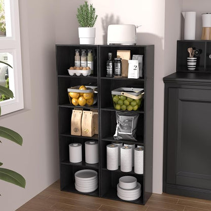 Wooden 5 Cube Storage Organizer, Versatile Cubes Open Shelf and Cubby Unit - Image 5