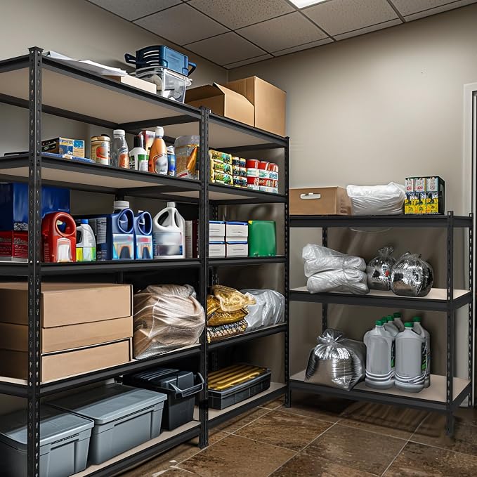 WORKPRO 4000LBS Storage Shelves, 5-Tier Metal Shelving Unit, Adjustable Garage - Image 8