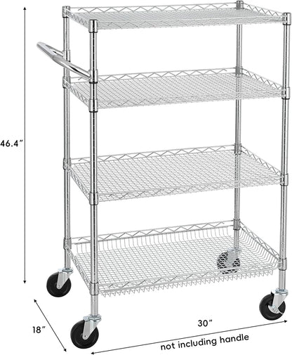Finnhomy 4 Tier Heavy Duty Commercial Grade Rolling Cart - Image 3