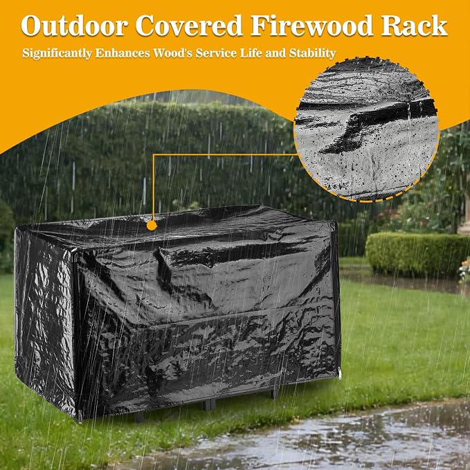 facka 40 Inch Firewood Rack Outdoor - Image 5