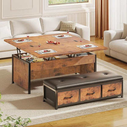 Itaar Lift Top Coffee Table Set, Center Table by Itaar
