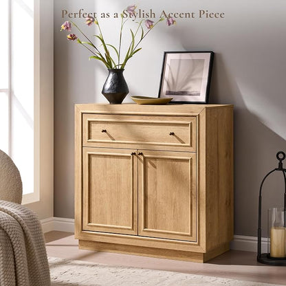 ACCOHOHO Modern Farmhouse Buffet Cabinet, 31.5" Sideboard Credenza, Modular - Image 8