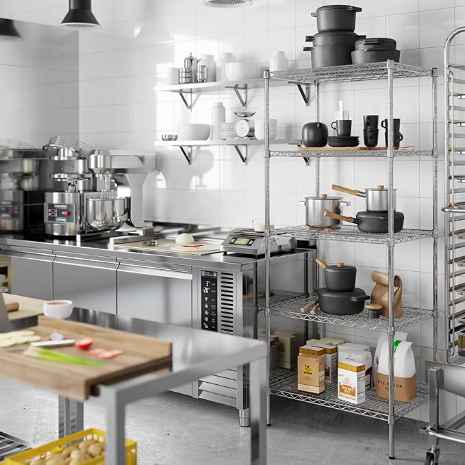 21" Deep x 30" Wide x 74" Height Wire Shelving Kit | 5-Tier | NSF Commercial - Image 6