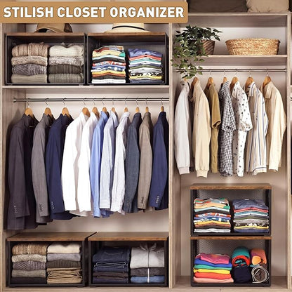 AceOrbit 3 Pcs Widened Stackable Closet Organizers and Storage - Image 5