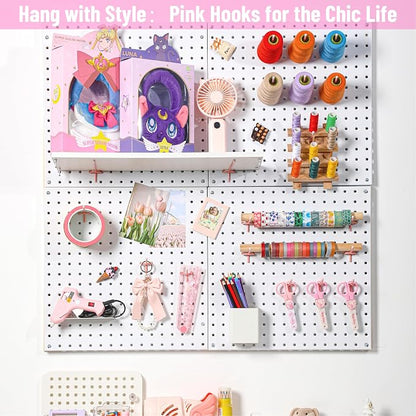 HUHOLE Pegboard Hooks 2 Inch 50PC, Fit 1/4" or 1/8" Pegboard, Ideal Peg Board - Image 5