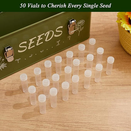 VerdantVibes Metal Seed Storage Organizer Box - Image 4