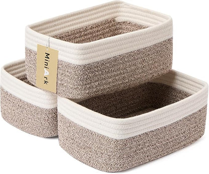 Small Storage Baskets for Organizing | Closet Organizer Bins | Shelf Toy Basket by MiniArkStorageBasketsHome