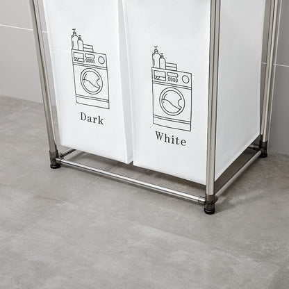 2 Tier Laundry Sorter with 4 Removable Bags - Image 6