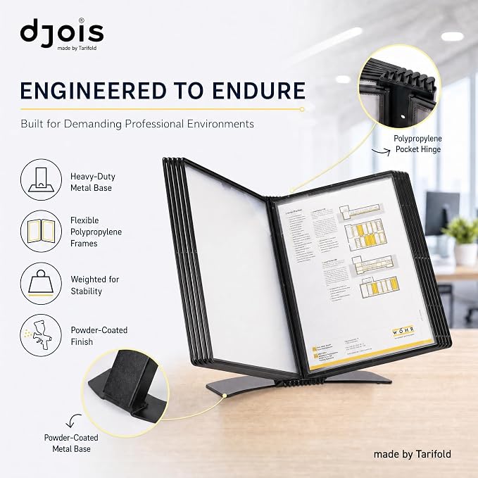 Tarifold Desktop Reference & Display System, 10 Double-Sided Pockets, 20 Sheet - Image 5