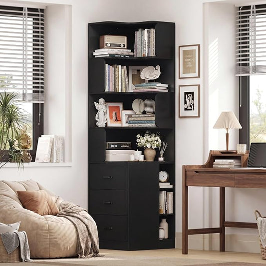 FACBOTALL 76.8” Corner Bookshelf by FACBOTALL