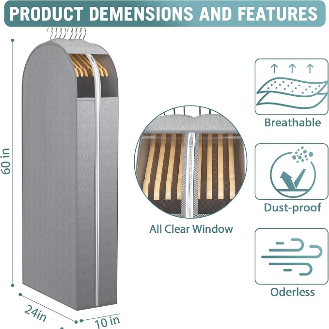 Liuoud 10" Gusseted Garment Bags - Image 2