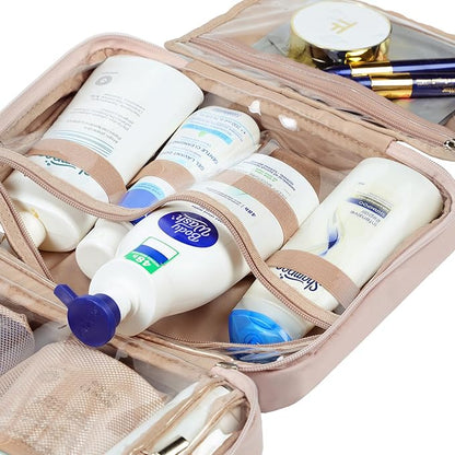 NISHEL Travel Toiletry Bag for Women, Makeup Essentials Organizer, Hanging Case - Image 5