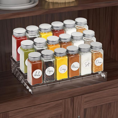 Simple Houseware Spice Jars 4 Ounce Square Bottles w/label, 12 Pack - Image 6