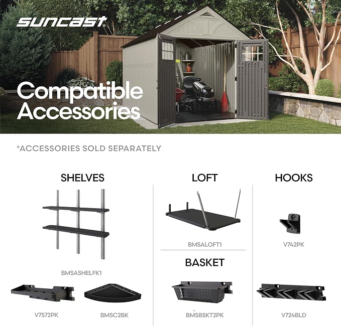 Suncast 8x10 Ft. Outdoor Storage Shed - Image 5