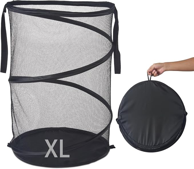 Mesh Popup Laundry Hamper 115L Foldable Laundry Basket Extra Large Capacity by Seiritex