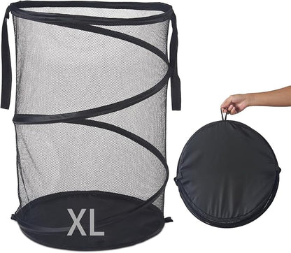 Mesh Popup Laundry Hamper 115L Foldable Laundry Basket Extra Large Capacity by Seiritex