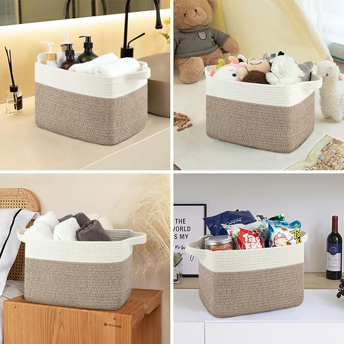 Storage Basket for Organizing, Woven Baskets for Storage, Rectangle Decorative - Image 4