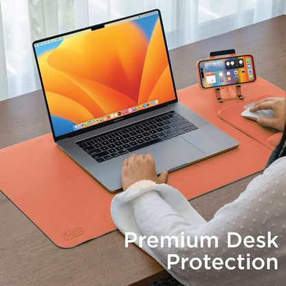 Black+Decker Faux Leather Desk Mat Keyboard & Mouse - Image 4