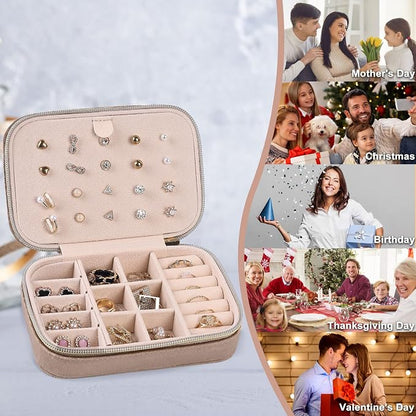 Dajasan Velvet Travel Jewelry Case, Mini Portable Travel Jewelry Organizer Boxes - Image 6