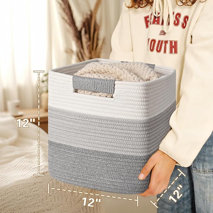 12 Inch Storage Cubes, 3 Pack Cube Storage Bins - Image 4