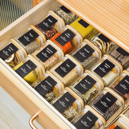 ComSaf Spice Jars with Labels 4 oz 6Pack, Small Spice Containers Starter Set - Image 7