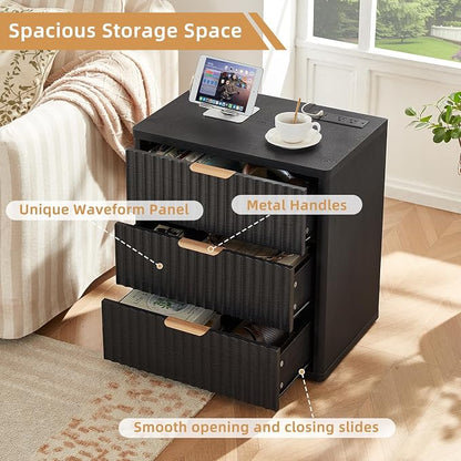 LEYAOYAO 23" Wide Fluted Night Stand - Image 6
