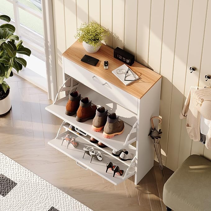 VINGLI Set of 2 Shoe Cabinet Storage - Image 9