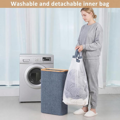 iEGrow 65L Slim Laundry Hamper, Narrow Laundry Basket - Image 4