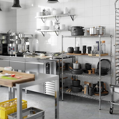 21" Deep x 36" Wide x 54" Height Wire Shelving Kit | 4-Tier | NSF Commercial - Image 5