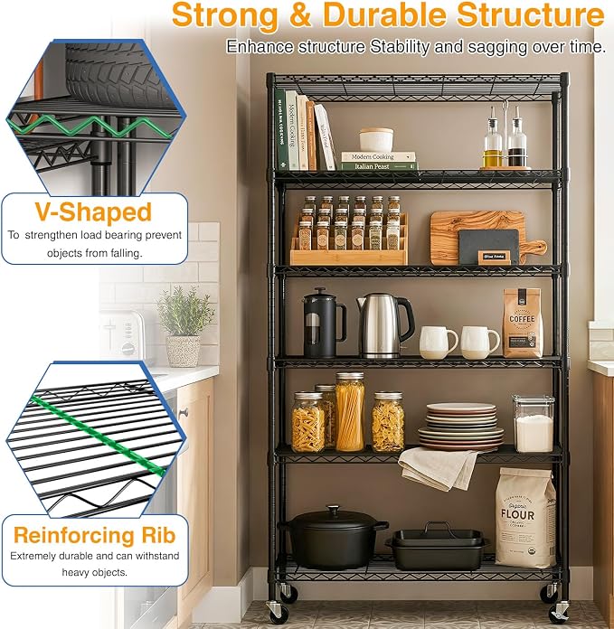 BestOffice | 6-Tier Wire Shelf - Image 7