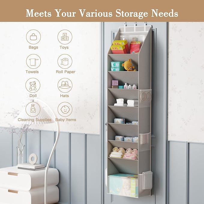 Criusia Shoe Organizer, Over the Door Shoe Organizer, Hanging Closet Shoe - Image 7