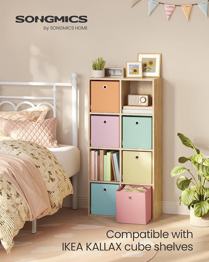 SONGMICS Storage Cubes, Rainbow Storage Bins, 10.2 x 10.2 x 11 Inches, - Image 2