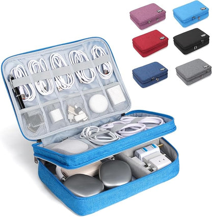 Large Electronic Organizer Travel Case, Double Layer Tech Pouch by Unknown