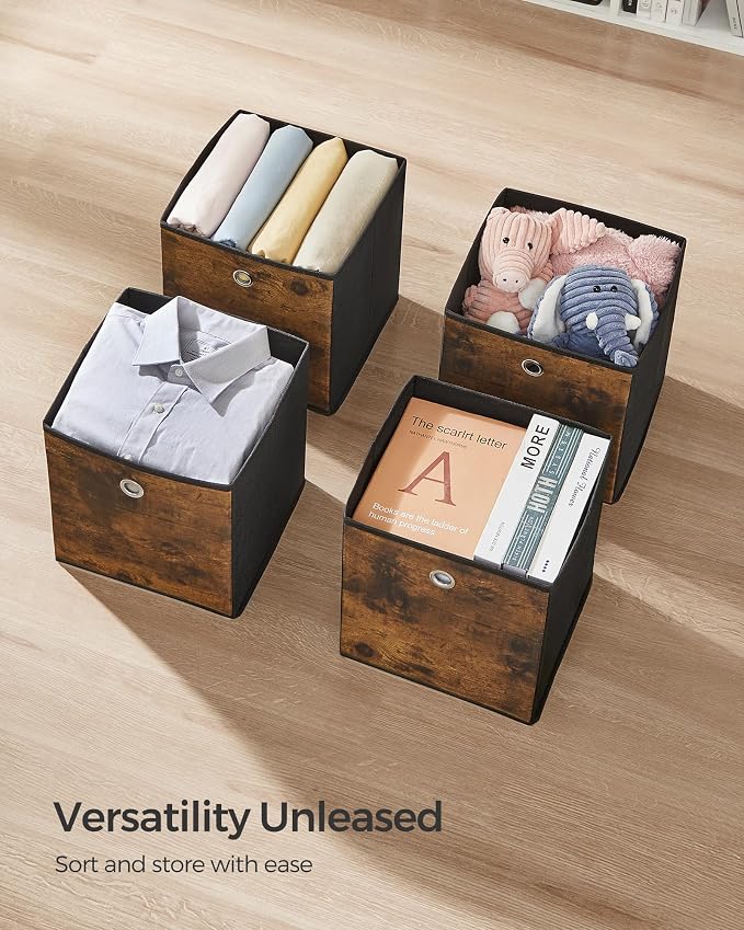 SONGMICS Storage Cubes, Foldable Fabric Storage Bins, 10.2x10.2x11 Inches - Image 8