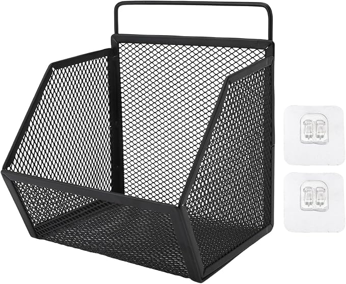13.2x10x15cm Wall Hanging Baskets, Metal Wire Storage Organizer by Tissting