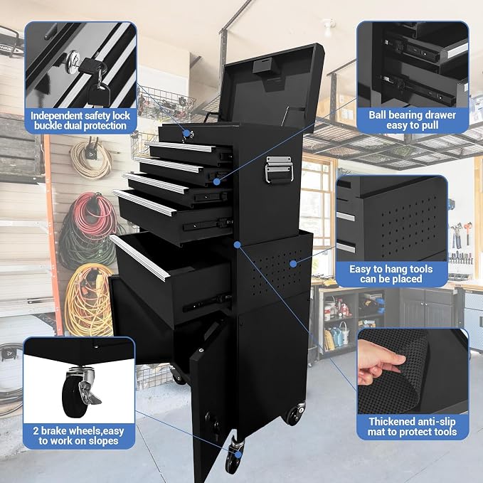5-Drawer Rolling Tool Chest - Image 3