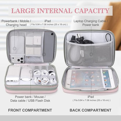 FYY Electronic Organizer, Extra Large Travel Cable Organizer Bag Pouch Portable - Image 3