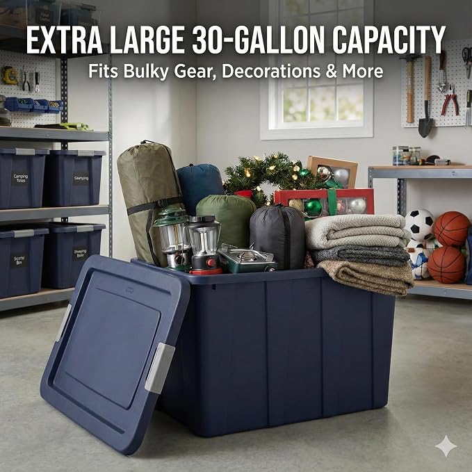 30 Gallon Heavy-Duty Storage Tote - Image 4