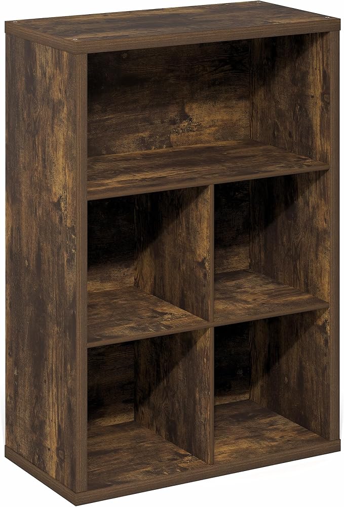 5-Cube Bookcase, Cube Storage Organizer Bookshelf, Book Shelf - Image 4