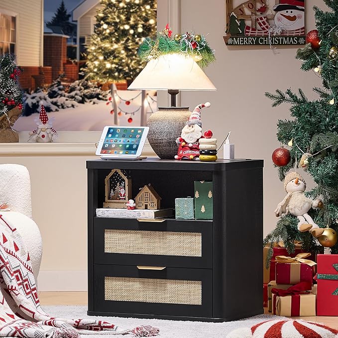 LEYAOYAO Rattan Nightstands by LEYAOYAO-Findtheshiningpointofyourideallife%EF%BC%81
