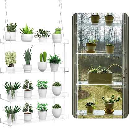 2-Pack Hanging Clear Plant Shelves - Image 7