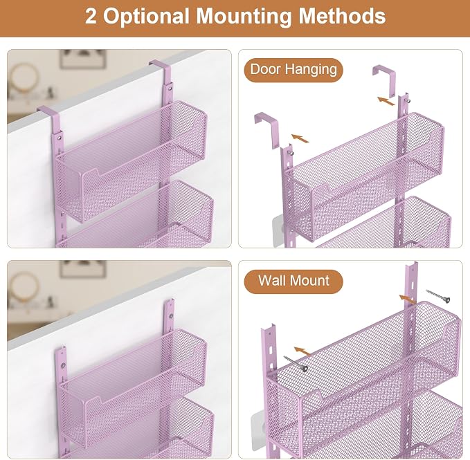 VyGrow Over The Door Organizer, Metal Door Organizer Hanging - Image 4