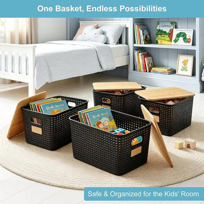 Bagnizer 2 Pack Tall Plastic Storage Bins - Image 4