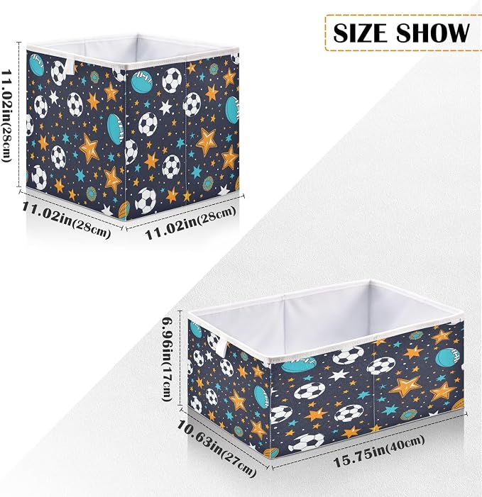 Ball and Star Closet Organizers Storage Cubes Storage Bins Shelf Baskets - Image 3